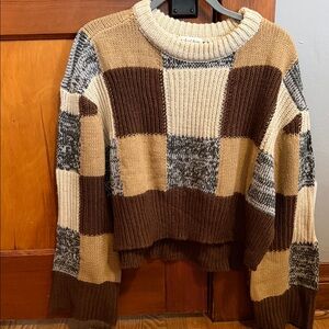 For Love and Lemon Cozy Checkered Sweater